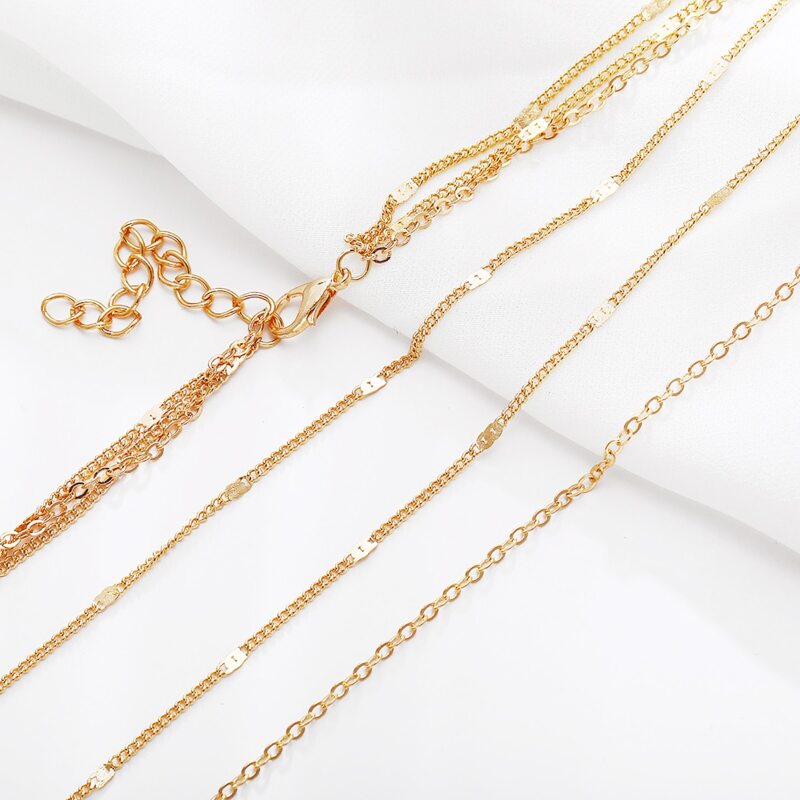 

Simple Solid Layered Necklace, Gold