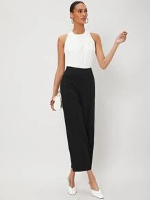 MOTF PREMIUM VISCOSE WIDE LEG TROUSERS - Black - View 8