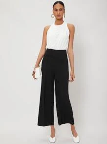 MOTF PREMIUM VISCOSE WIDE LEG TROUSERS - Black - View 9