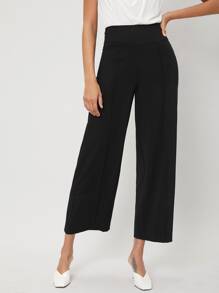 MOTF PREMIUM VISCOSE WIDE LEG TROUSERS - Black - View 10