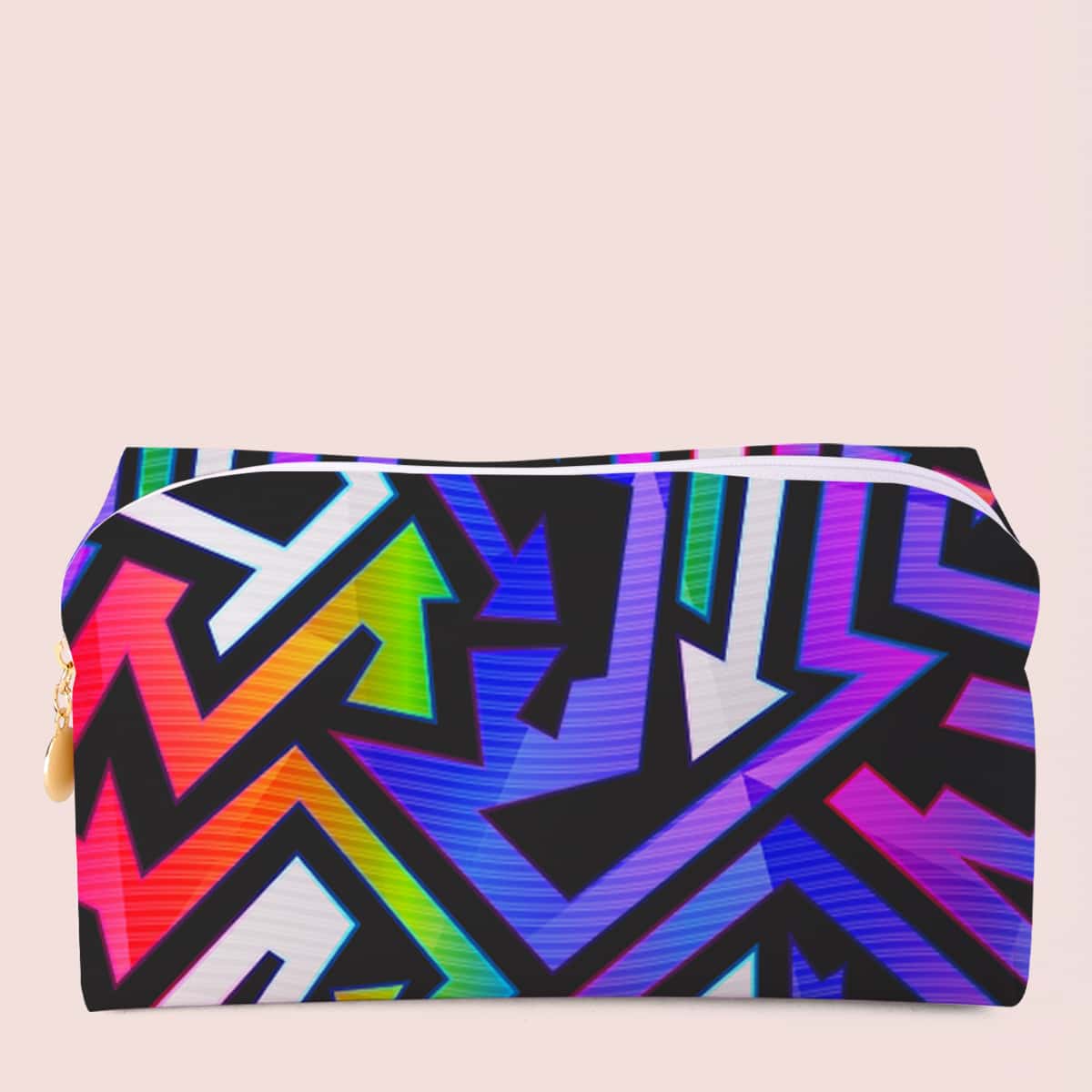

Colorful Geometric Pattern Square Makeup Bag, Multicolor