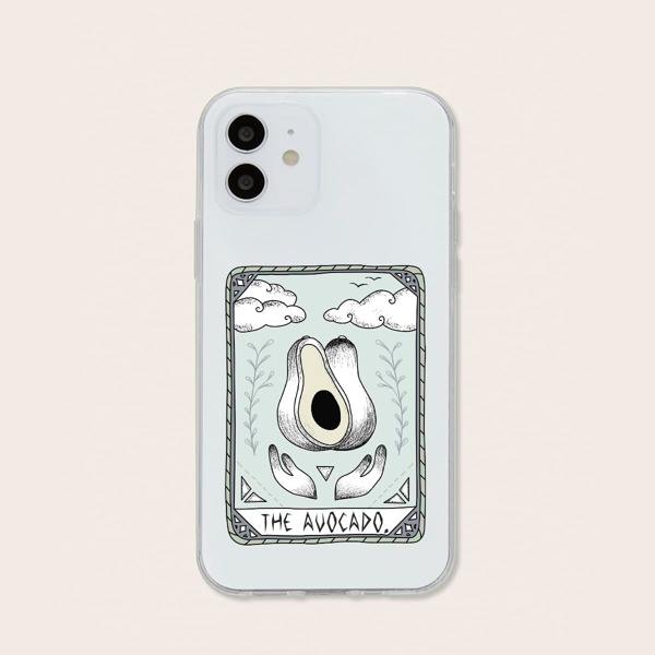 

Avocado Print Phone Case, Clear