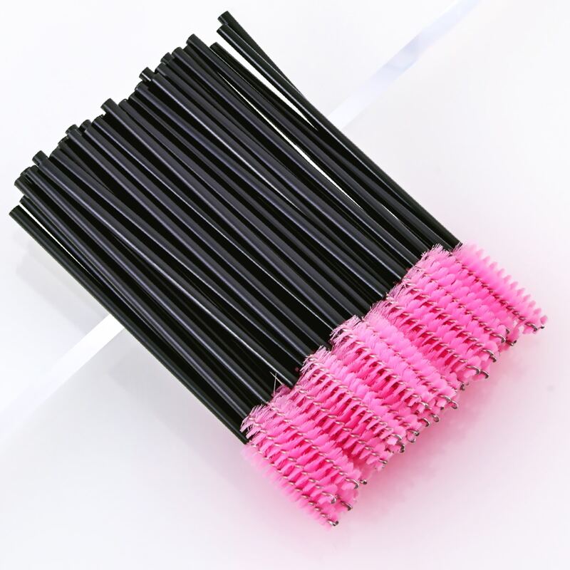 

50pcs Disposable Eyelash Brush, Pink