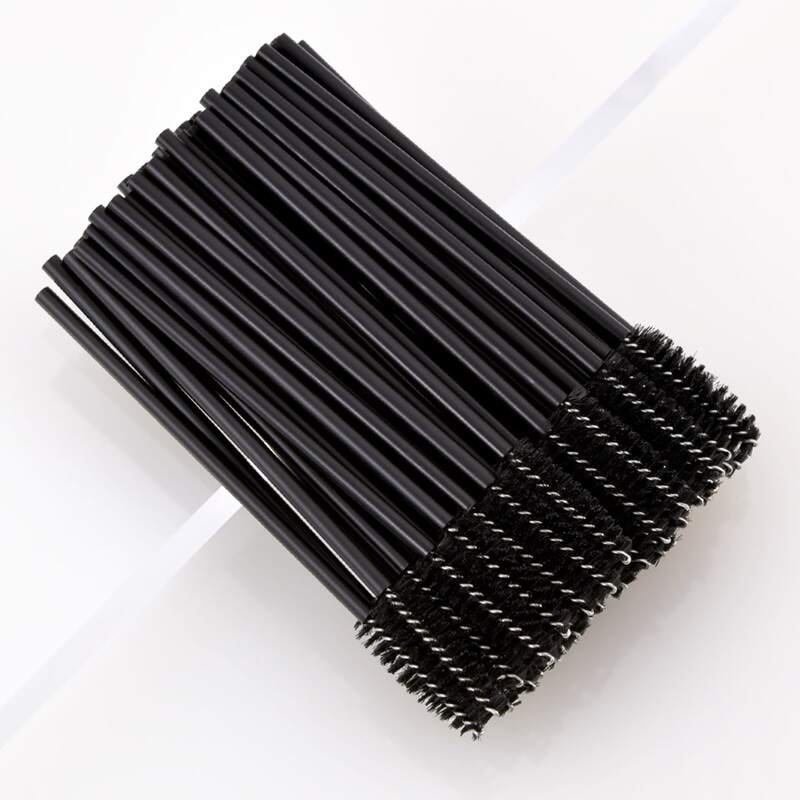 

50pcs Disposable Eyelash Brush, Black