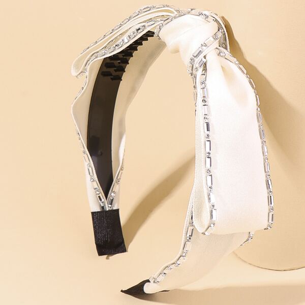 

Rhinestone Decor Hair Hoop, White