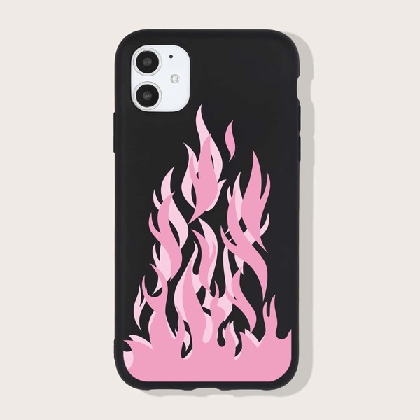 

Fire Print Phone Case, Black