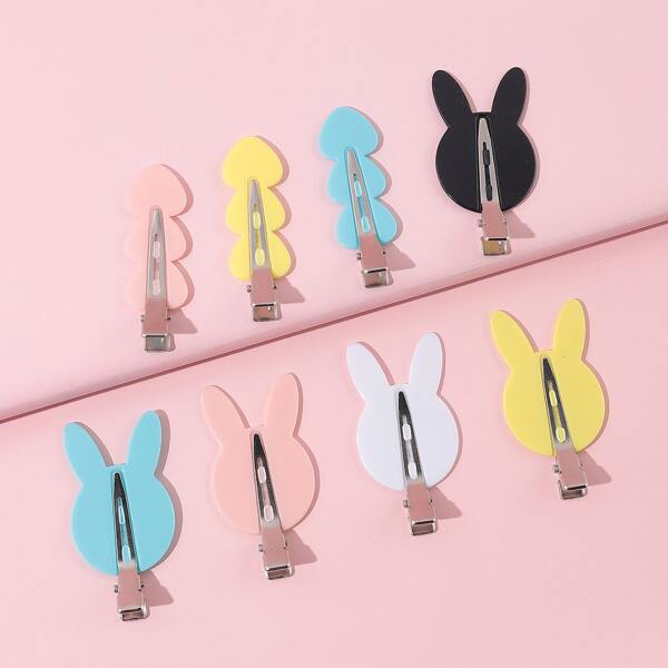 

8pcs Girls Cartoon Hair Clip, Multicolor