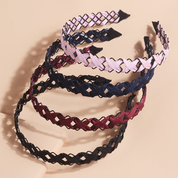 

4pcs Toddler Girls Simple Hair Hoop, Multicolor