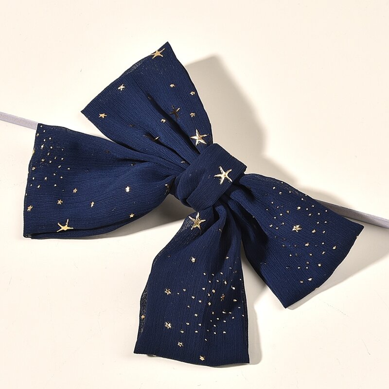 

Bow Knot Decor Hair Clip, Navy blue