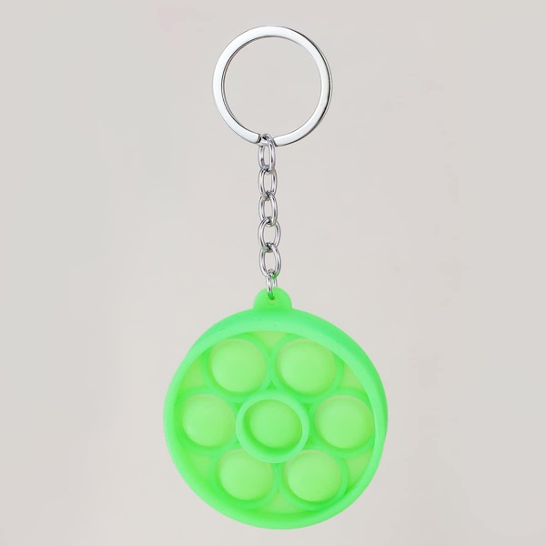 

1pc Round Ball Keychain, Lime green