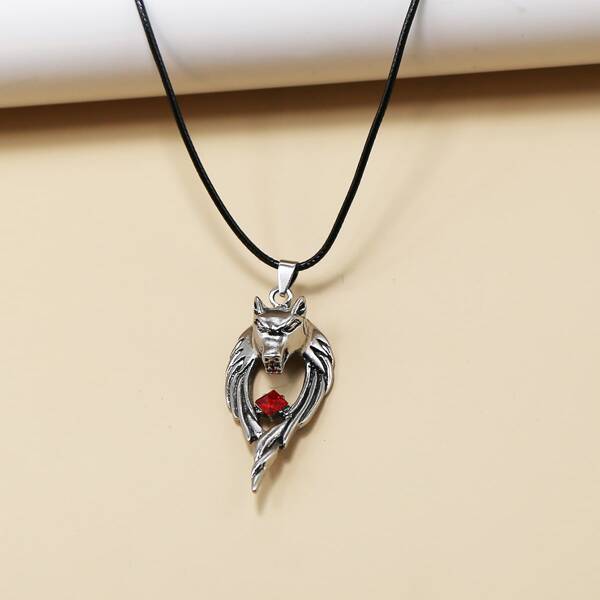 

Men Animal Charm Necklace, Silver