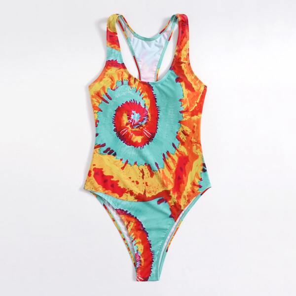 

Tie Dye One Piece Swimsuit, Multicolor