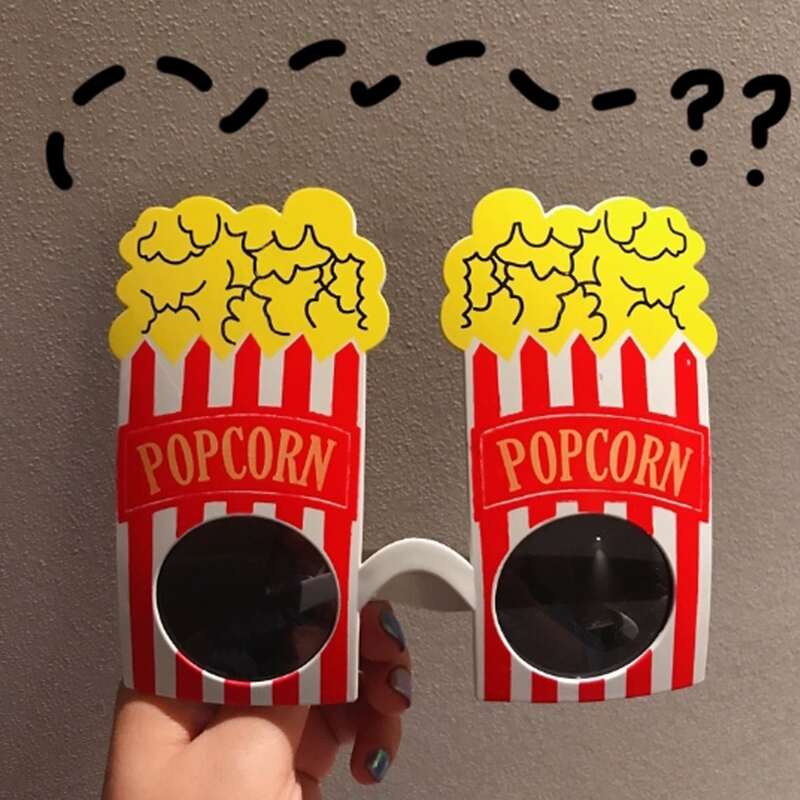 

Popcorn Design Funny Party Glasses, Multicolor