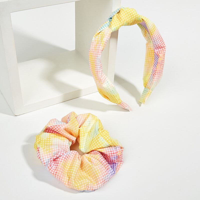 

1pc Knot Hair Hoop & 1pc Hair Tie, Multicolor