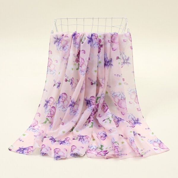 

Flower Print Scarf, Multicolor