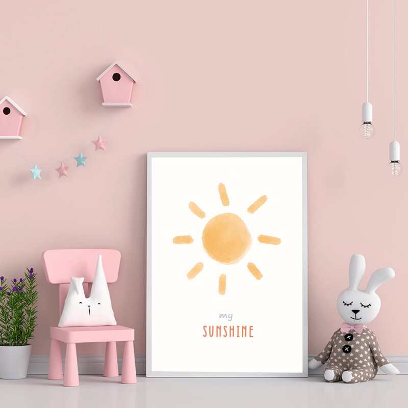 

Sun Print Kids Unframed Painting, White