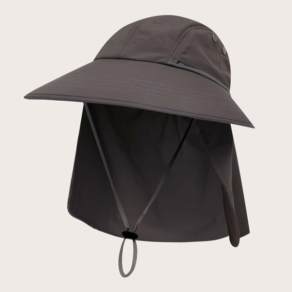 

Men Solid Bucket Hat, Dark grey