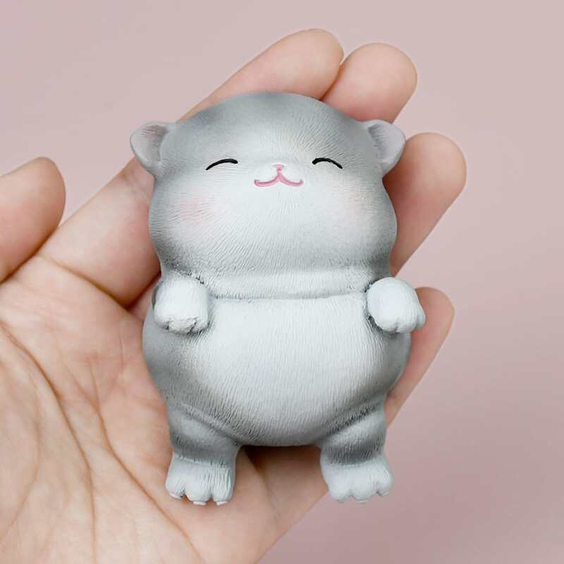 

1pc Cat Design Art Decoration, Grey