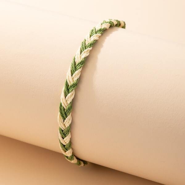 

Minimalist Braided Bracelet, Green