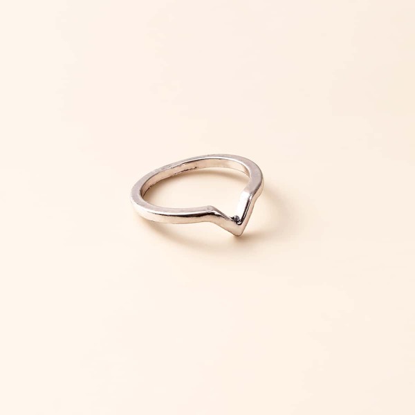 

V Design Ring, Silver