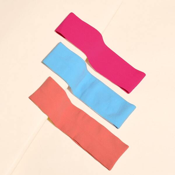 

3pcs Minimalist Hair Band, Multicolor