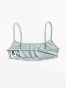 SHEIN ICON Solid Backless Cami Top - Mint Green - View 2
