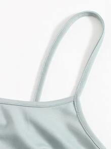 SHEIN ICON Solid Backless Cami Top - Mint Green - View 4