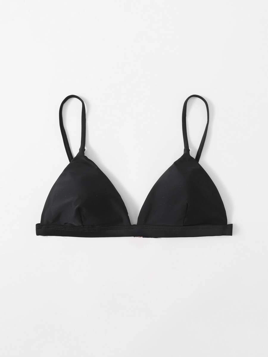 Swim Basics Top bikini triángulo - Negro - Ver 1
