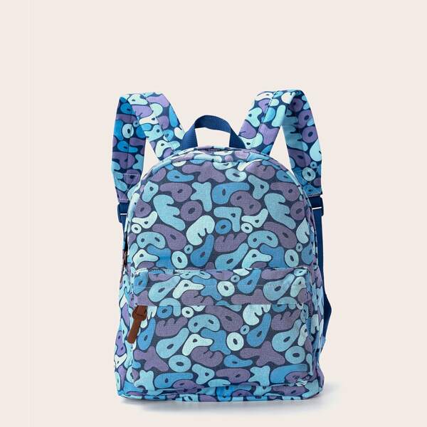 

Allover Graphic Backpack, Blue