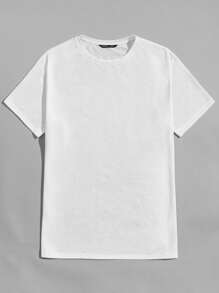 GENTILAND 男士短袖雜色T恤 - 白色 - 查看 1