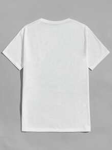 GENTILAND 男士短袖雜色T恤 - 白色 - 查看 2