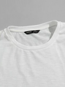 GENTILAND 男士短袖雜色T恤 - 白色 - 查看 3