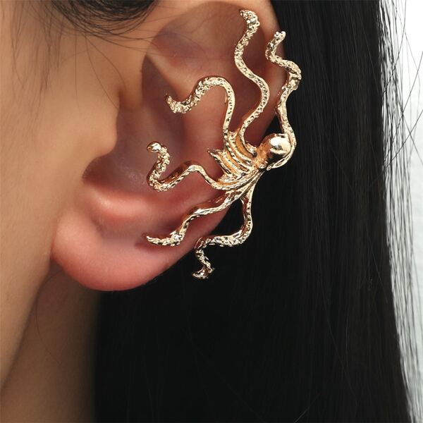 

1pc Octopus Ear Cuff, Gold