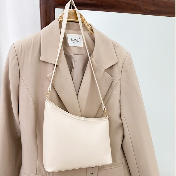 

Minimalist Shoulder Bag, Beige