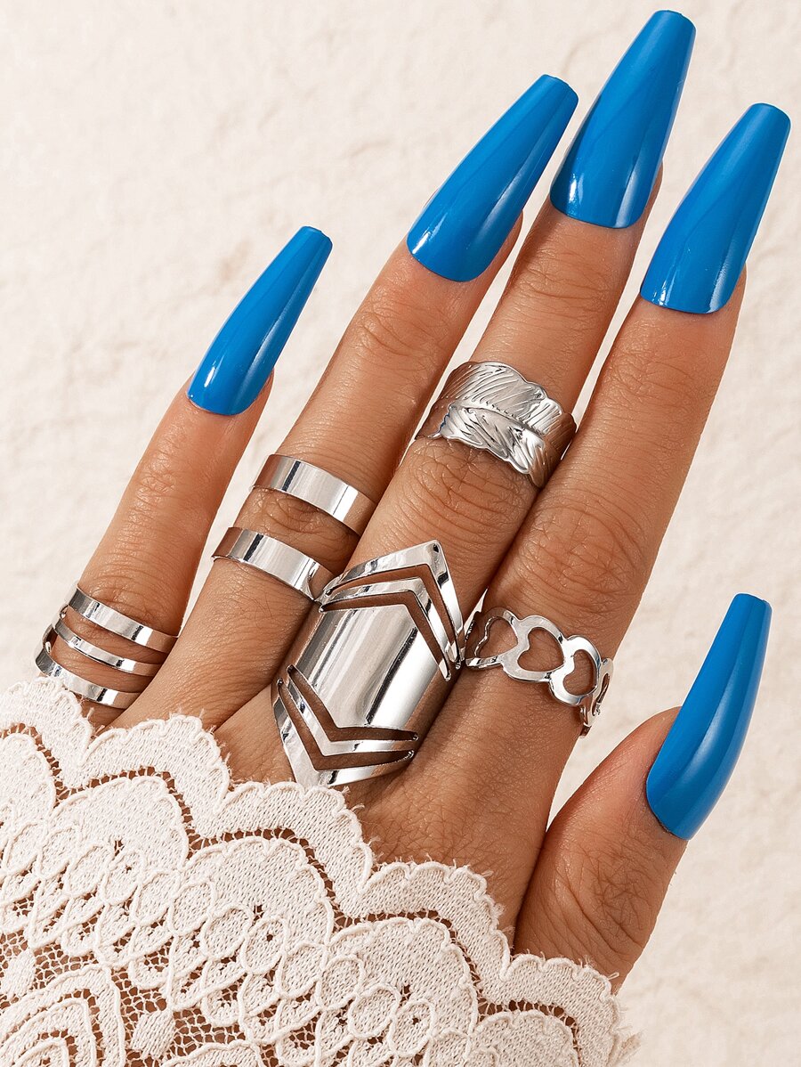 Anillos Corazón - Plateado - Ver 1