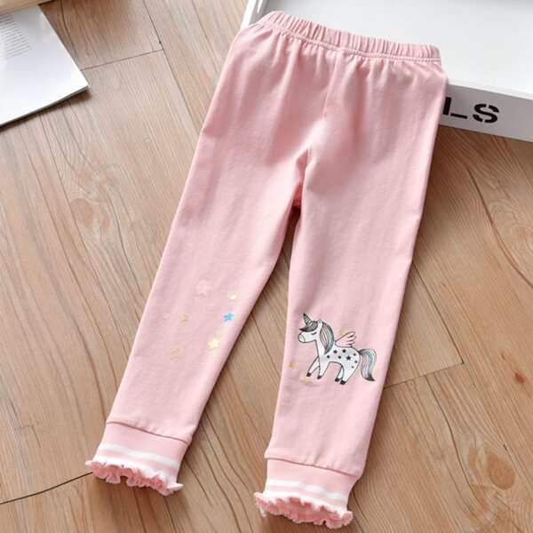 

Toddler Girls Star & Unicorn Print Sweatpants, Baby pink