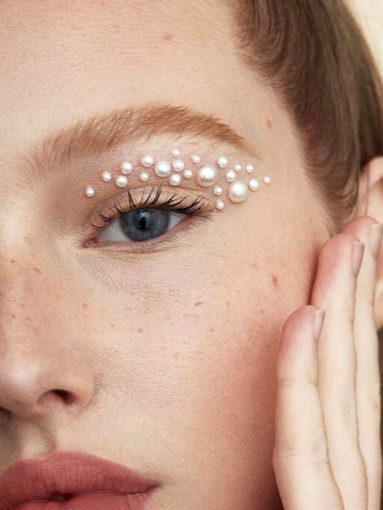 1sheet Faux Pearl Eye Tattoo Sticker