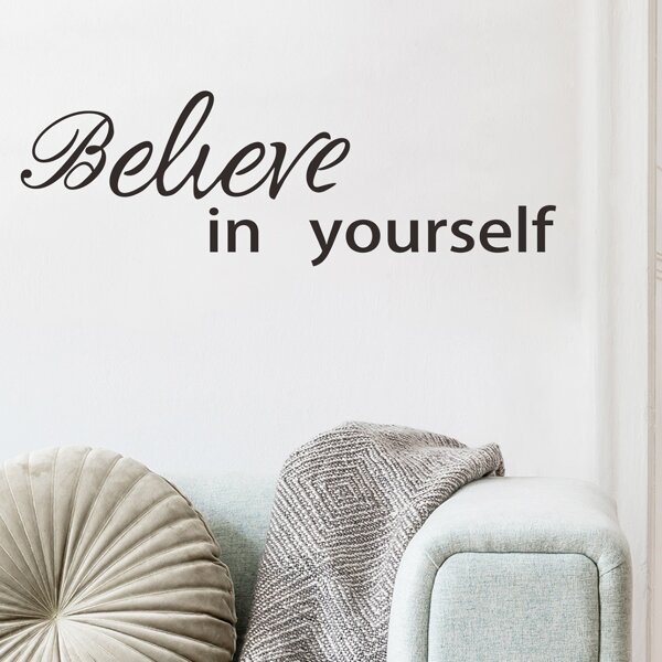 

Slogan Graphic Wall Sticker, Black