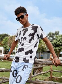 Manfinity Tops Nam Thú vật Giải trí - Đen và trắng - Xem 4