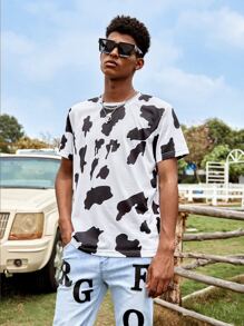 Manfinity Tops Nam Thú vật Giải trí - Đen và trắng - Xem 6