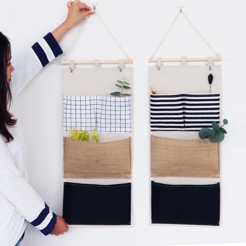 

1pc Random Pattern Hanging Storage Bag, Multicolor