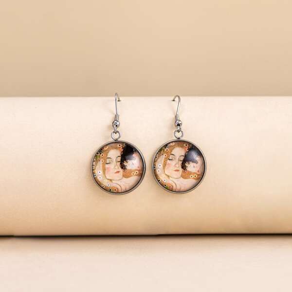 

Figure Graphic Round Drop Earrings, Multicolor