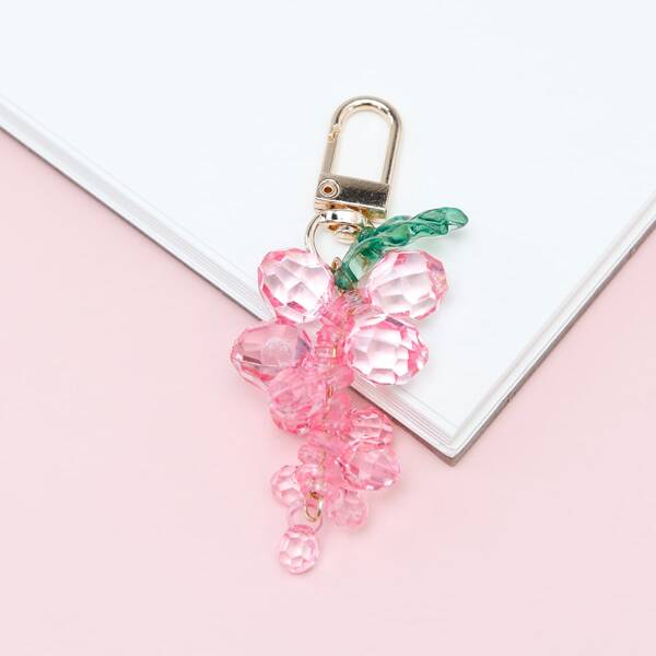 

Fruit Charm Keychain, Pink