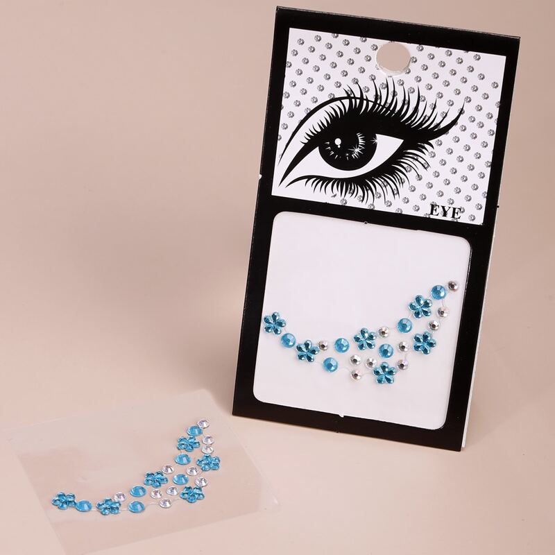 

1sheet Flower Pattern Eye Tattoo Sticker, Multicolor