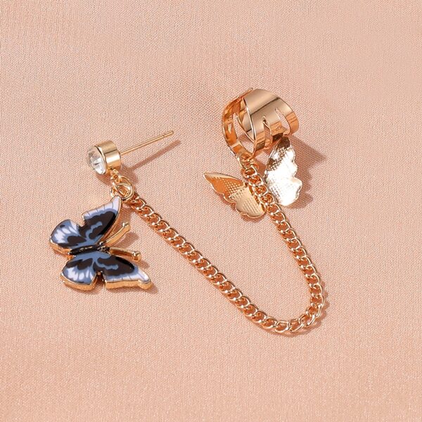 

1pc Butterfly Decor Earring, Gold
