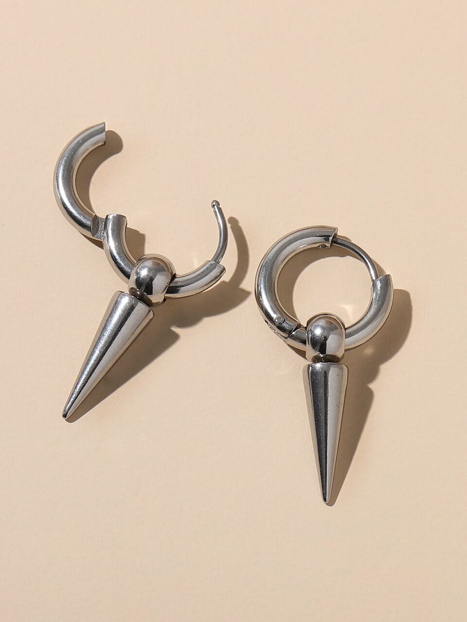 1 Pair Minimalist Stainless Steel Rivet Earrings, Women's Street Hip-Hop Party Jewelry, Birthday Gift