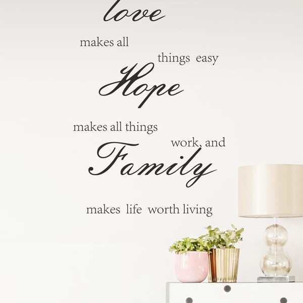 

Slogan Graphic Wall Sticker, Black