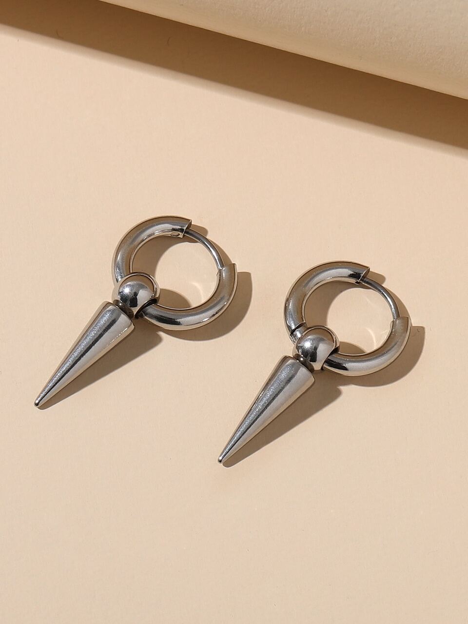 1 Pair Minimalist Stainless Steel Rivet Earrings, Women's Street Hip-Hop Party Jewelry, Birthday Gift