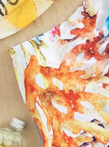 SHEIN Swim Bañador una pieza de un hombro con estampado - Multicolor - Ver 4