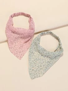 5pcs Floral Print Hair Band Boho - Multicolor - View 2